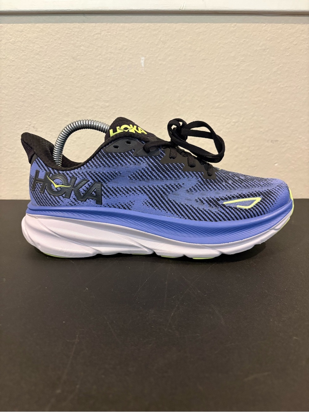 Hoka Clifton 9 Running Shoes Blue Black Women Size 8.5B 1127896 BCKS Sneakers - Picture 4 of 9